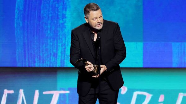 Nick Offerman Calls Out Homophobic Trolls While Accepting Award for 'The Last of Us' Love Story